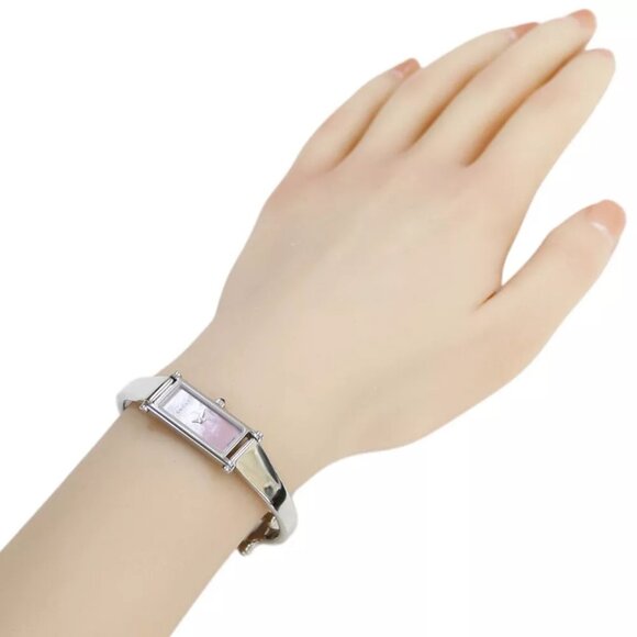 GUCCI Watches 1500L Stainless Steel Pink shell used - Picture 2 of 5